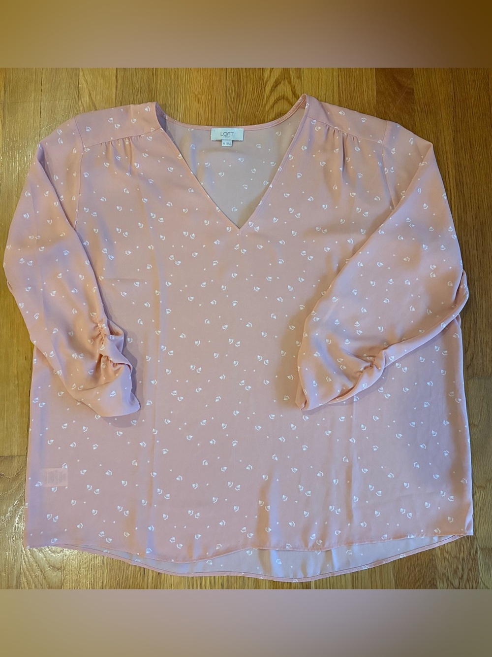 LOFT Pink Floral Blouse - Women’s Size XL